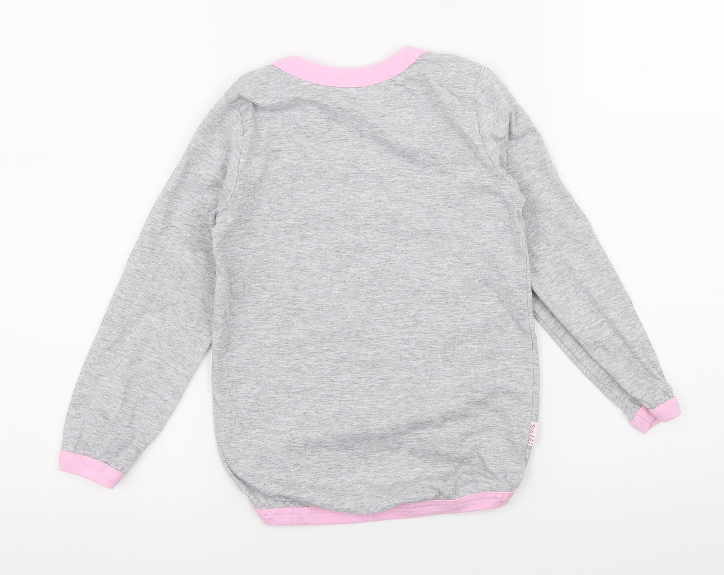 Rabbi Girls Grey Geometric Jersey Top Pyjama Top Size 6 Years  - Cool Girl