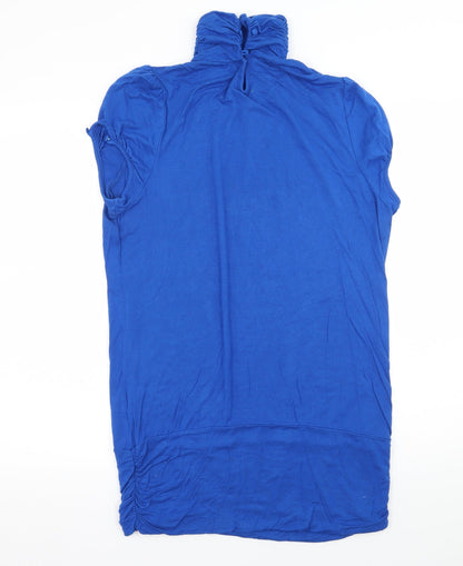 Womens UK Size 14 St Bernard Blue Basic T-Shirt