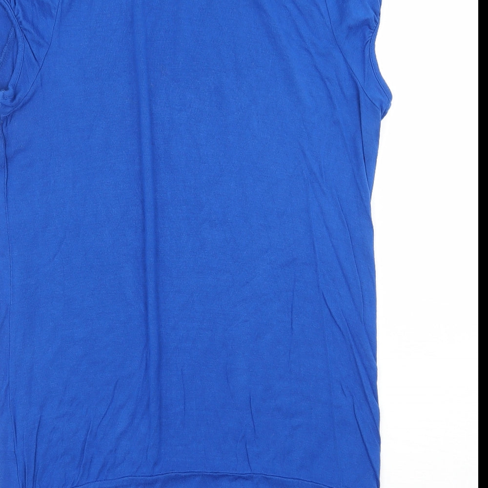 Womens UK Size 14 St Bernard Blue Basic T-Shirt