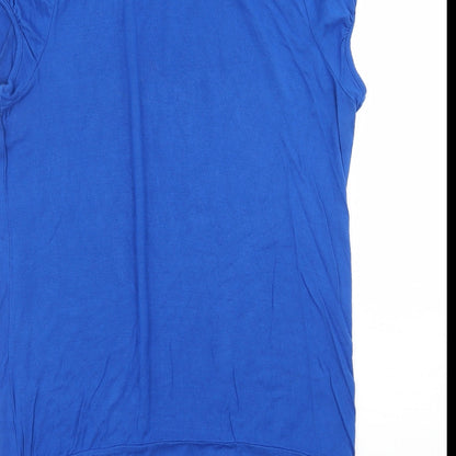 Womens UK Size 14 St Bernard Blue Basic T-Shirt