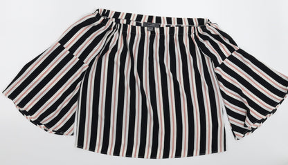 Primark Womens Multicoloured Striped  Basic Blouse Size 10