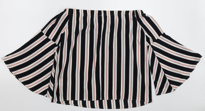 Primark Womens Multicoloured Striped  Basic Blouse Size 10