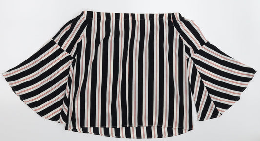 Primark Womens Multicoloured Striped  Basic Blouse Size 10