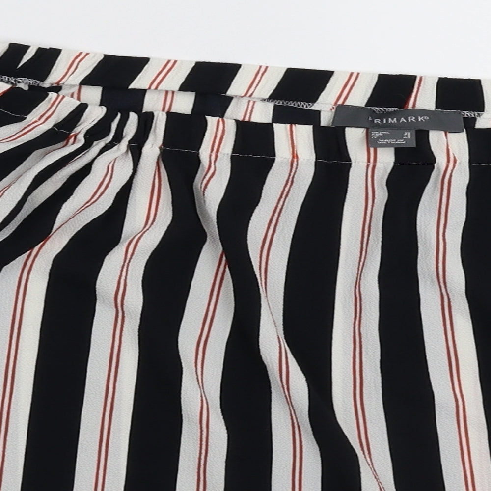 Primark Womens Multicoloured Striped  Basic Blouse Size 10