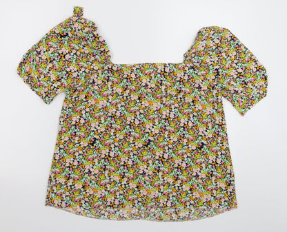 George Womens Multicoloured Floral  Basic Blouse Size 10