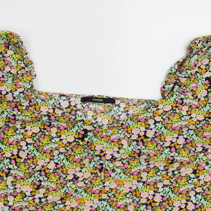 George Womens Multicoloured Floral  Basic Blouse Size 10