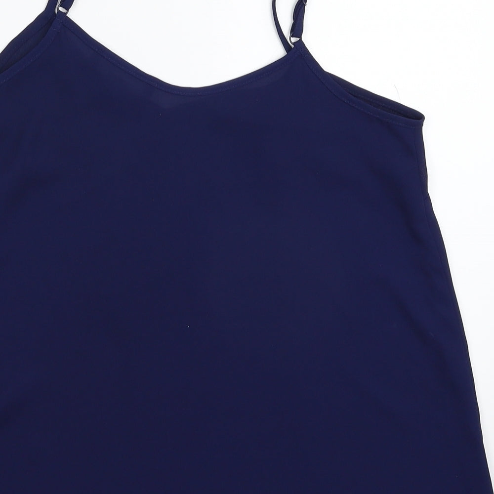 Womens UK Size 8 Atmosphere Blue Basic Tank