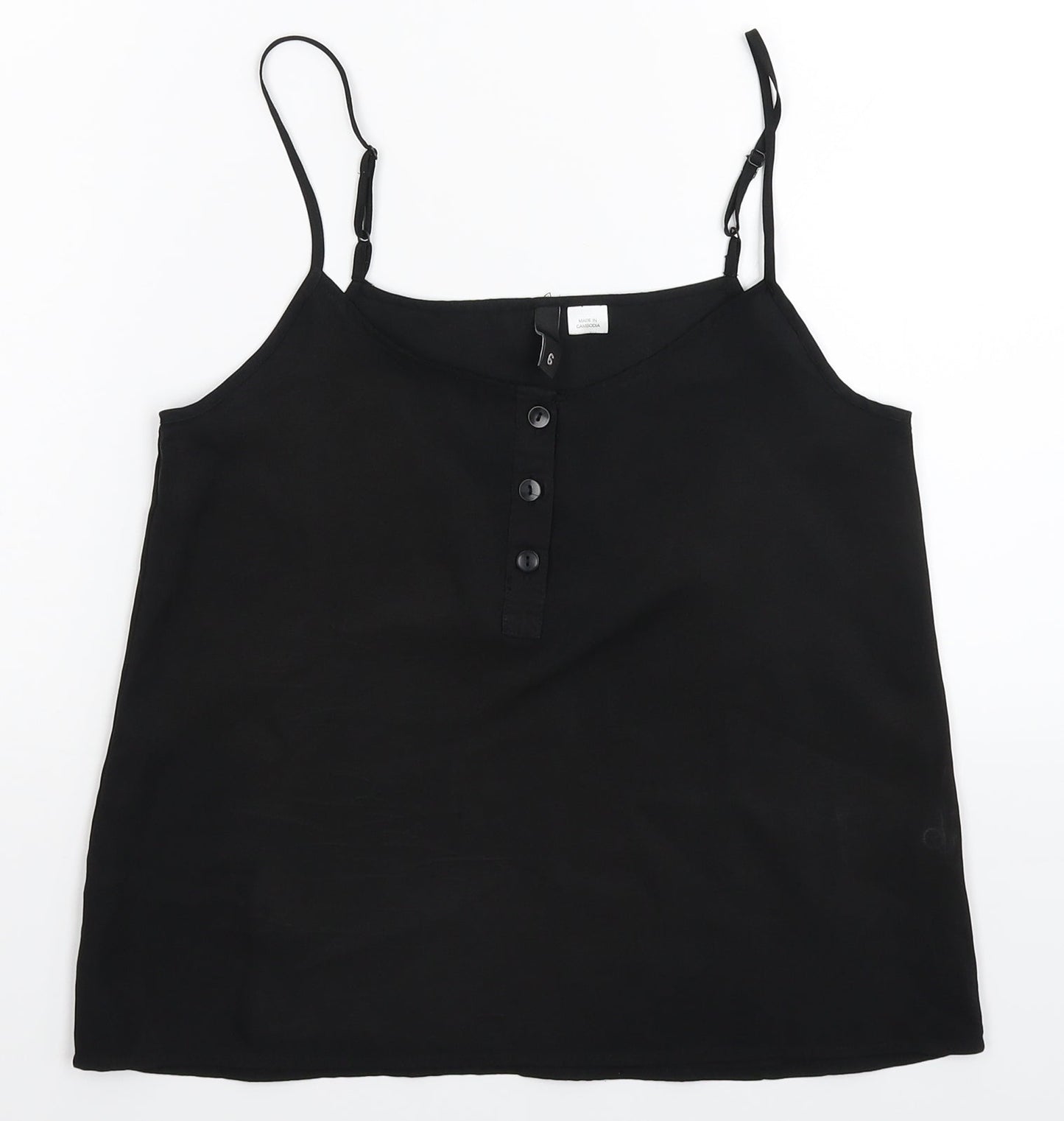 Womens UK Size 6 Divided Black Basic Tank