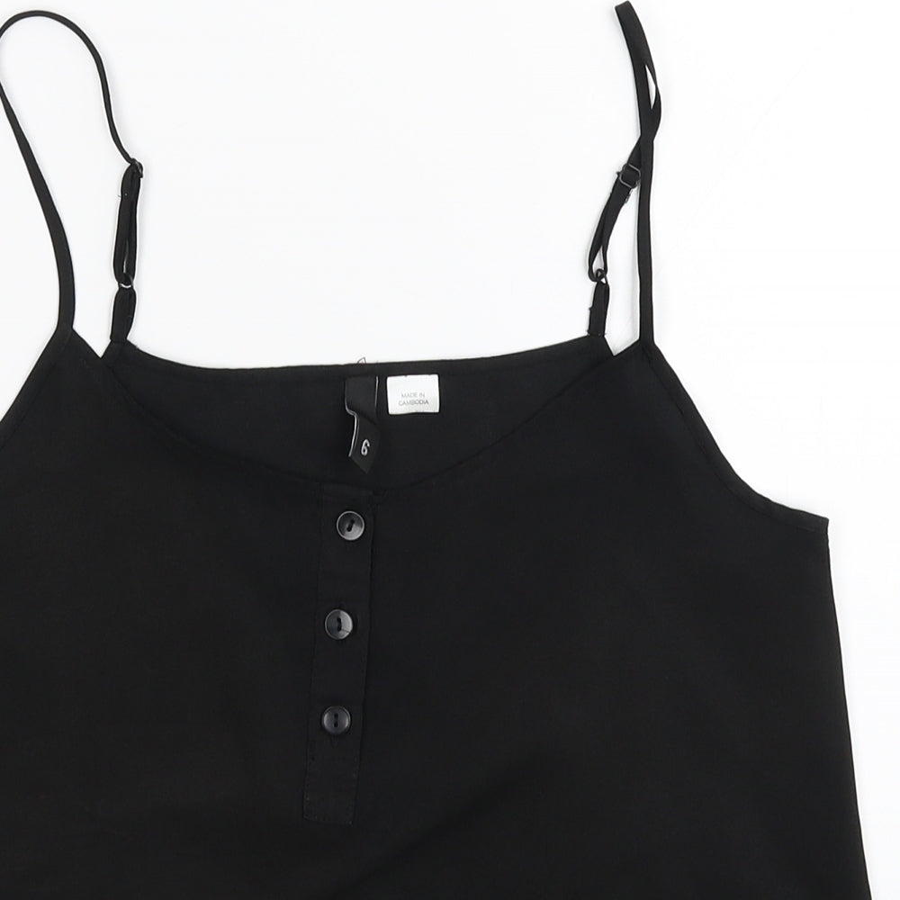 Womens UK Size 6 Divided Black Basic Tank