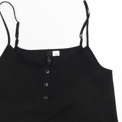 Womens UK Size 6 Divided Black Basic Tank