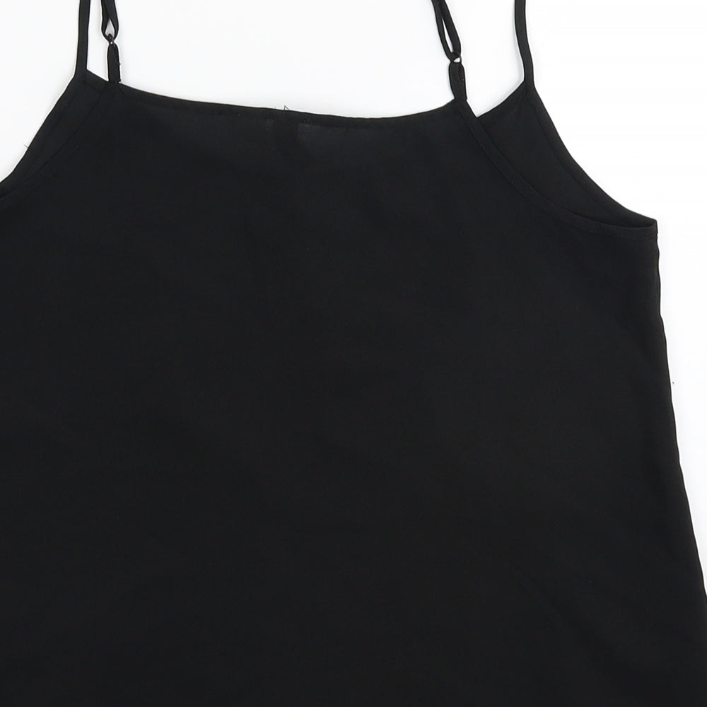 Womens UK Size 6 Divided Black Basic Tank