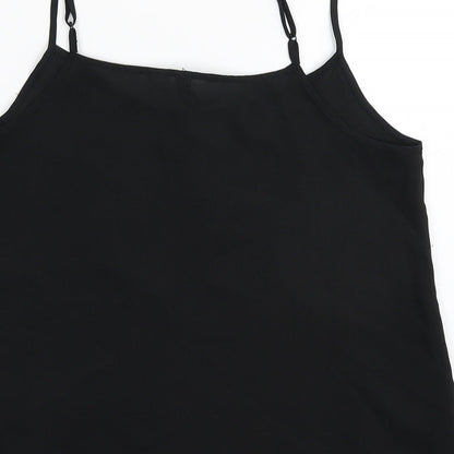 Womens UK Size 6 Divided Black Basic Tank