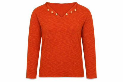 Absolutti Womens Orange  Knit Pullover Jumper Size M
