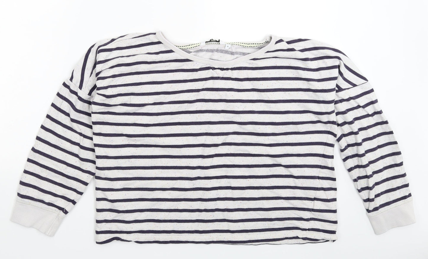 New Look Womens Multicoloured Striped  Pullover Sweatshirt Size 12