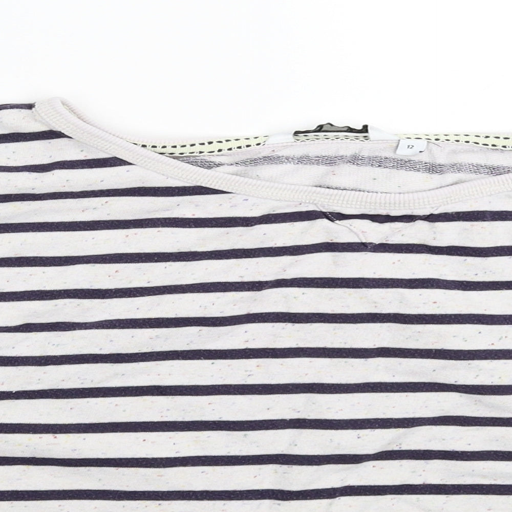 New Look Womens Multicoloured Striped  Pullover Sweatshirt Size 12