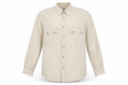 Mens UK Size S Preworn Beige  Button-Up Long Sleeve Casual Shirt