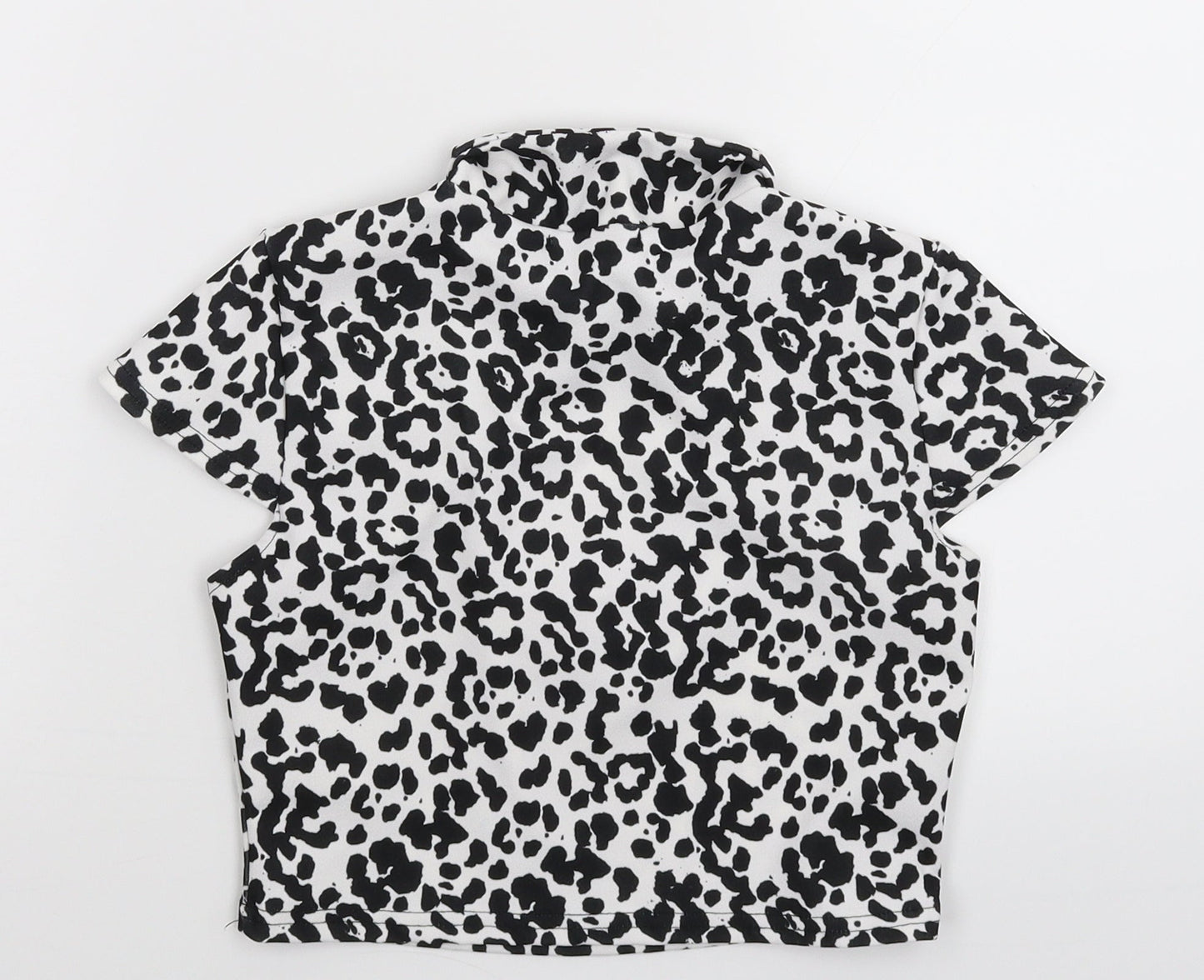 Womens UK Size 8 PRETTYLITTLETHING White Cropped T-Shirt