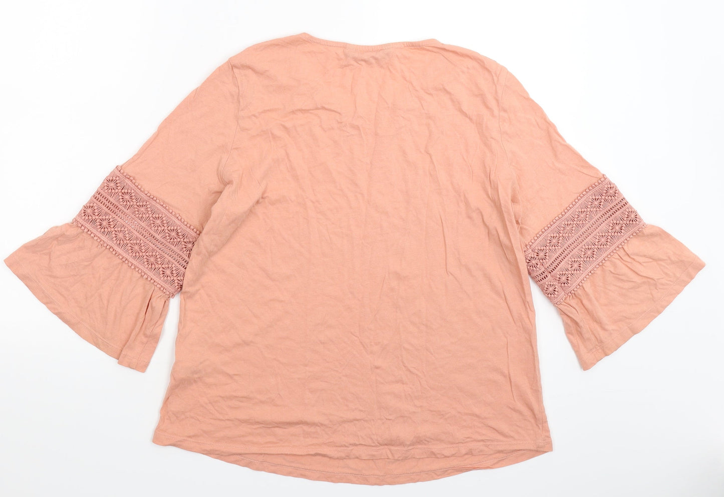 Womens UK Size 14 Dunnes Stores Pink Basic T-Shirt