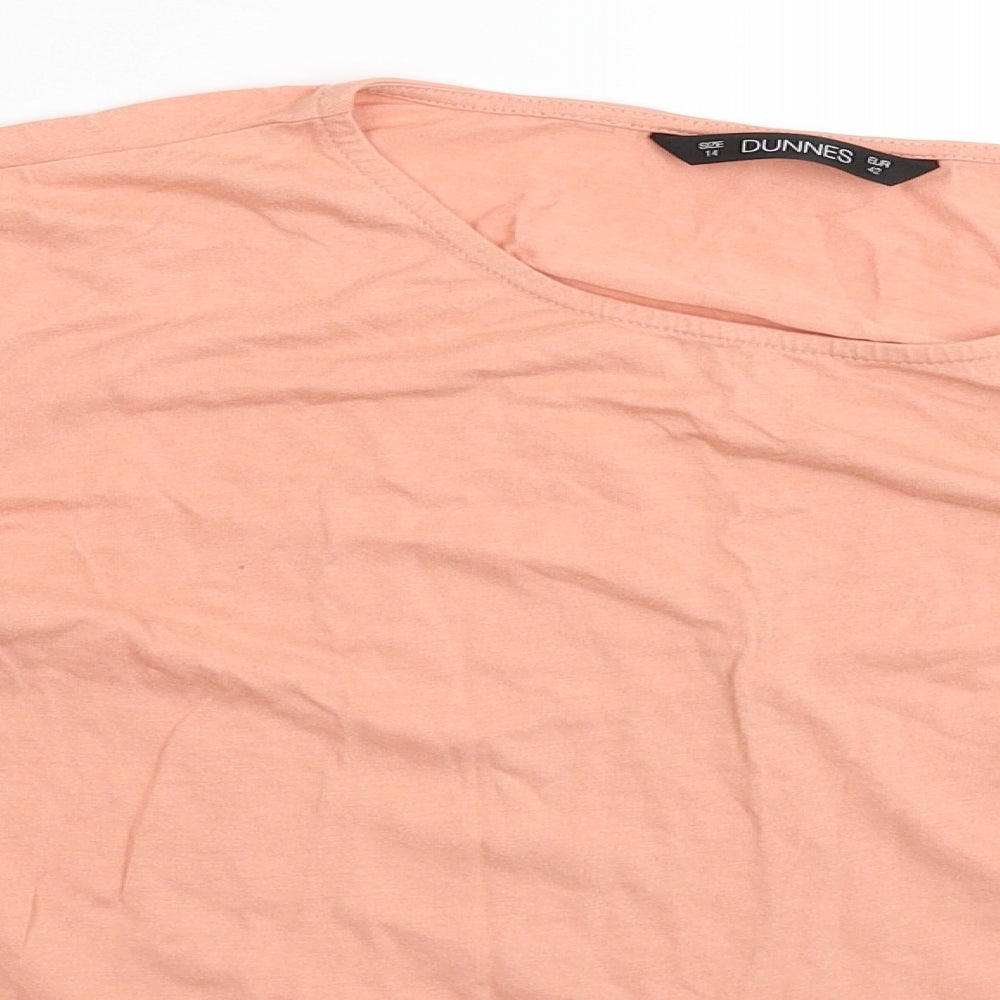 Womens UK Size 14 Dunnes Stores Pink Basic T-Shirt