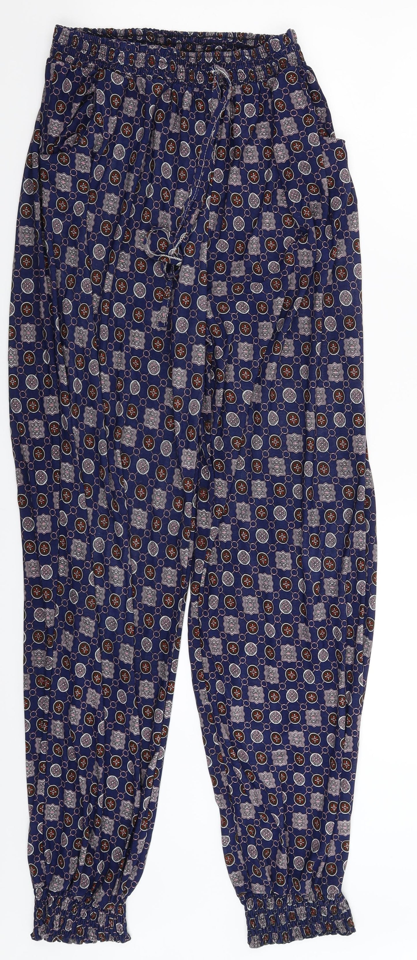 Womens UK Size 34 in Preworn Regular Fit Jogger Blue Trousers
