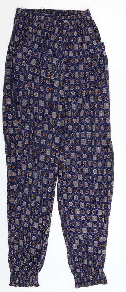 Womens UK Size 34 in Preworn Regular Fit Jogger Blue Trousers