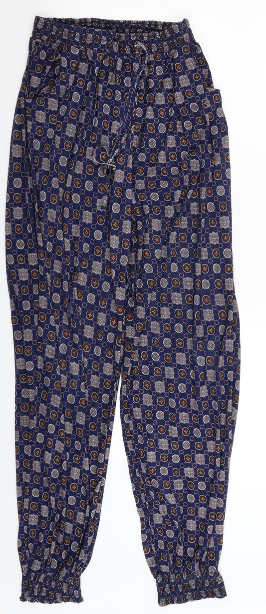 Womens UK Size 34 in Preworn Regular Fit Jogger Blue Trousers