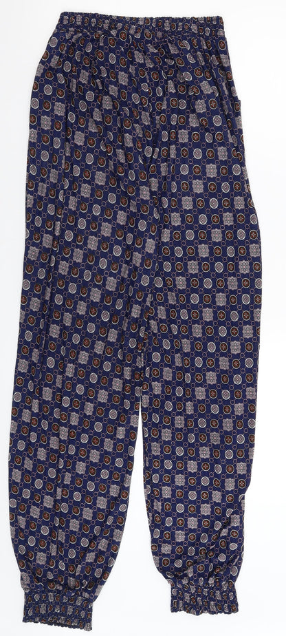 Womens UK Size 34 in Preworn Regular Fit Jogger Blue Trousers