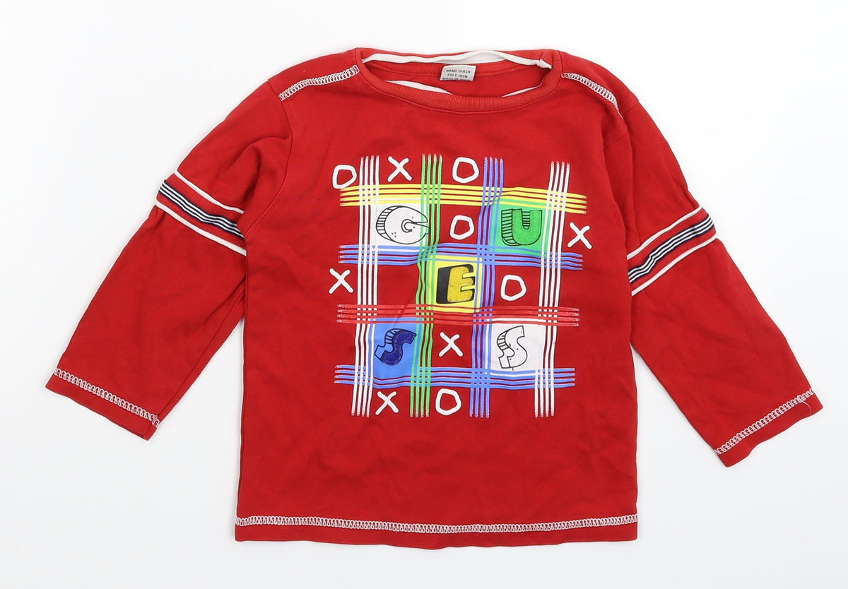 First One Boys Red   Pullover Sweatshirt Size S