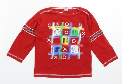 First One Boys Red   Pullover Sweatshirt Size S