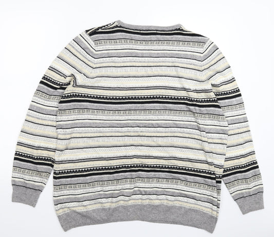 Bonmarché Womens Multicoloured Geometric Knit Pullover Jumper Size L