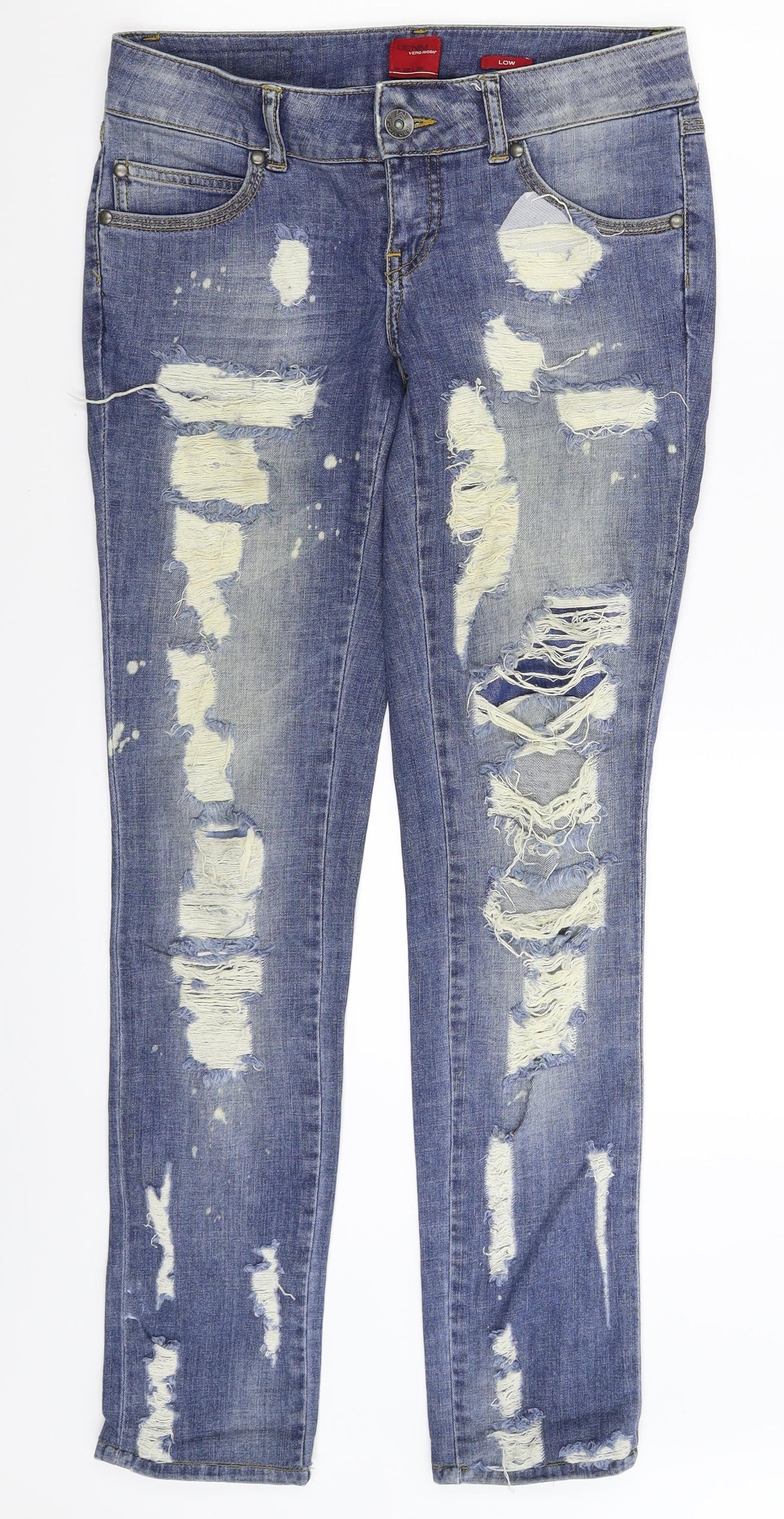 Womens UK Size 28 VERO MODA Extra-Slim Fit Skinny Blue Jeans