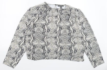 Primark Womens Multicoloured Animal Print  Basic Blouse Size 18