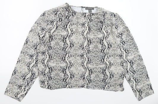 Primark Womens Multicoloured Animal Print  Basic Blouse Size 18