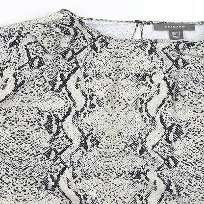 Primark Womens Multicoloured Animal Print  Basic Blouse Size 18