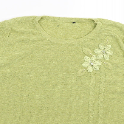 Preworn Womens Green  Knit Pullover Jumper Size M