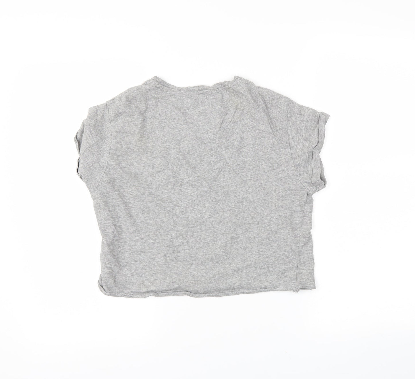 915 Girls Grey   Cropped T-Shirt Size 14-15 Years