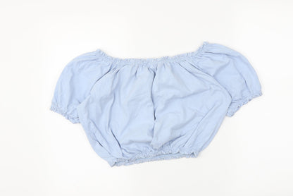 Primark Womens Blue   Cropped Blouse Size 14