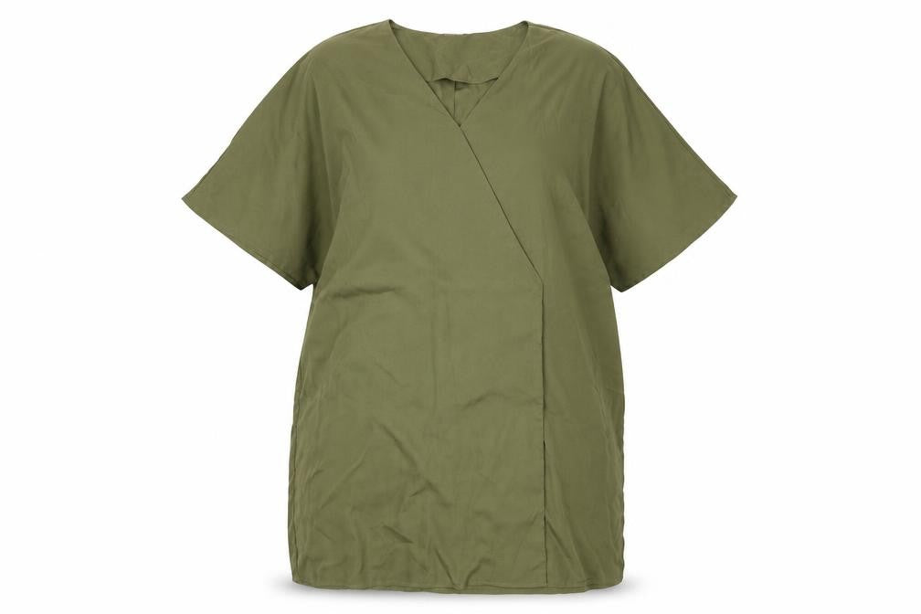 Womens UK Size XL VERO MODA Green Wrap Button-Up