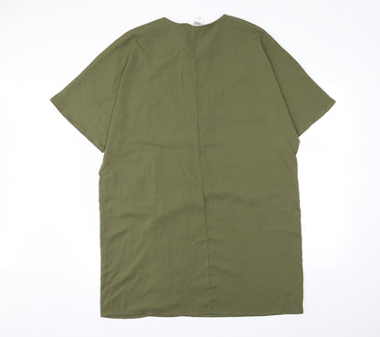 Womens UK Size XL VERO MODA Green Wrap Button-Up