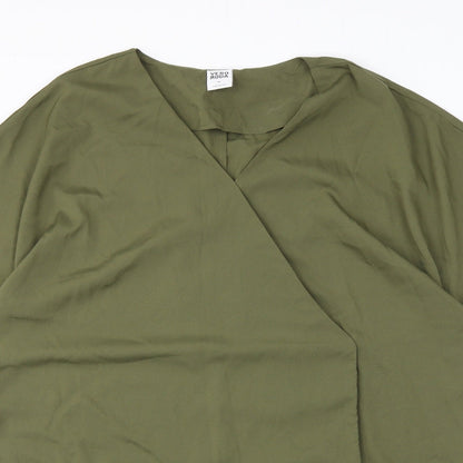 Womens UK Size XL VERO MODA Green Wrap Button-Up