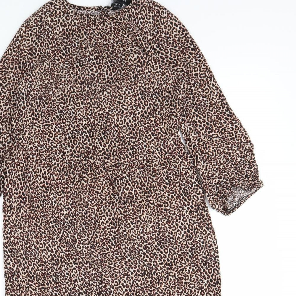 newlook Womens Brown Animal Print  Trapeze & Swing  Size 6