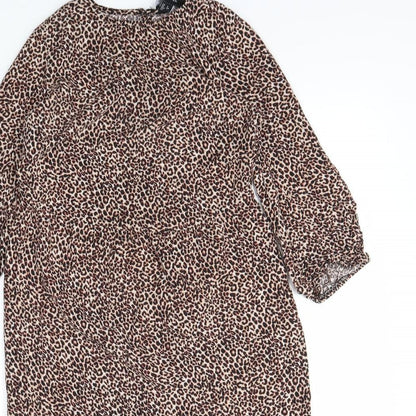 newlook Womens Brown Animal Print  Trapeze & Swing  Size 6