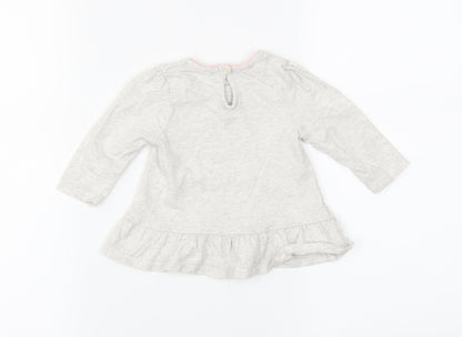 George Boys Grey   Basic T-Shirt Size 0-3 Months