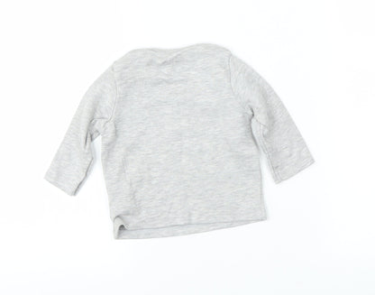 F&F Girls Grey   Basic T-Shirt Size 0-3 Months