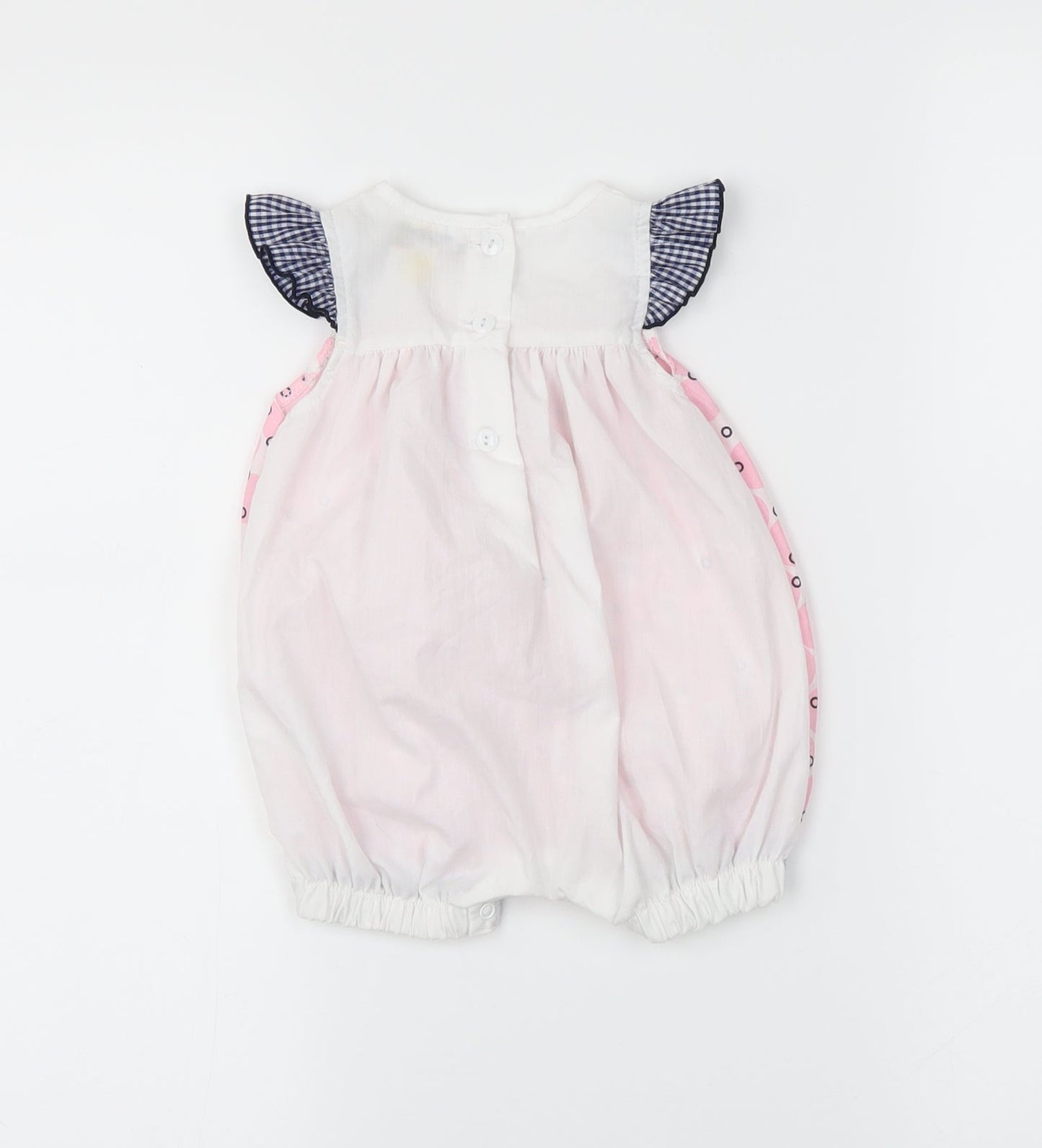 Hullabaloo Girls Pink Polka Dot  Romper One-Piece Size 0-3 Months