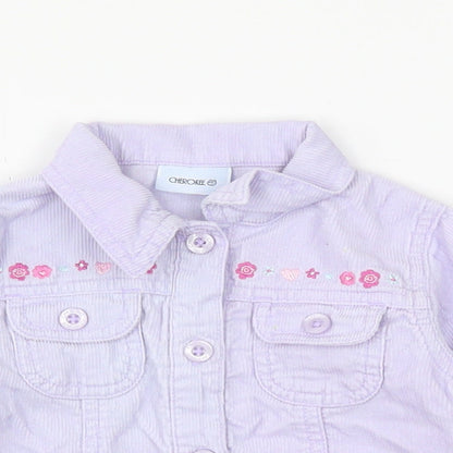 Cherokee Girls Purple   Gilet Jacket Size 0-3 Months