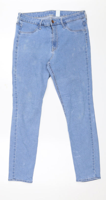 Womens UK Size 33 in Preworn Regular Fit Skinny Blue Jeans