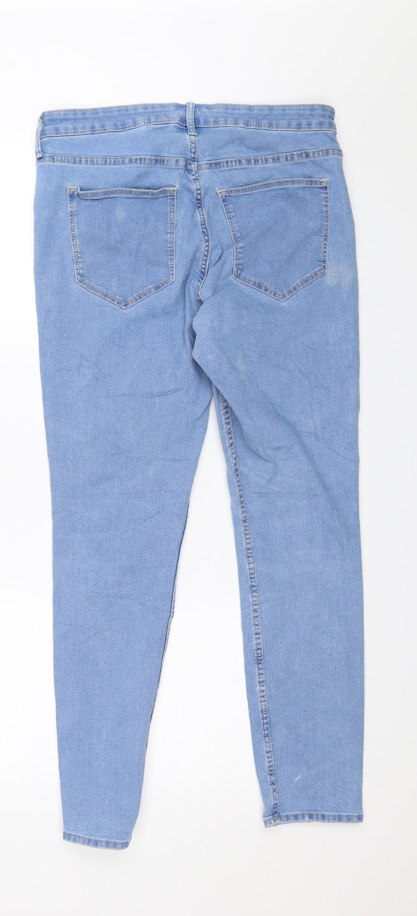 Womens UK Size 33 in Preworn Regular Fit Skinny Blue Jeans