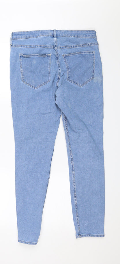 Womens UK Size 33 in Preworn Regular Fit Skinny Blue Jeans
