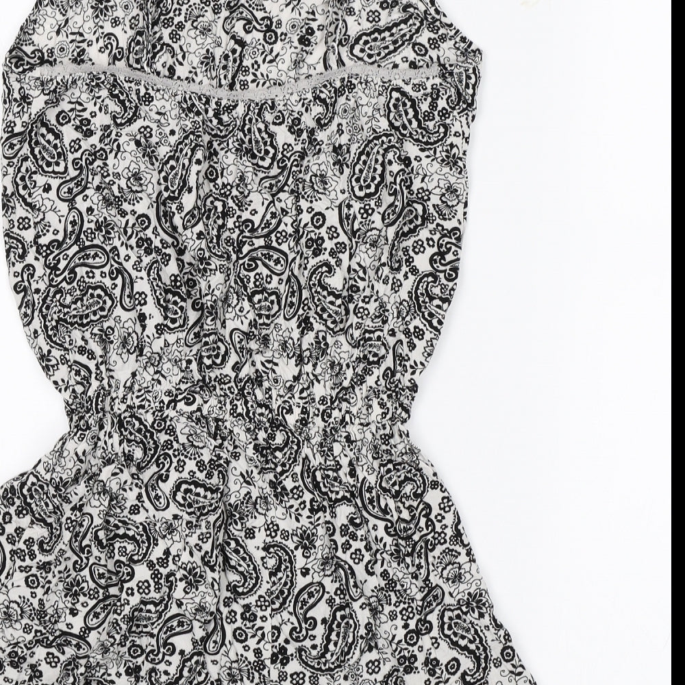 Love to Lounge Womens Black Paisley  Romper One-Piece Size 10